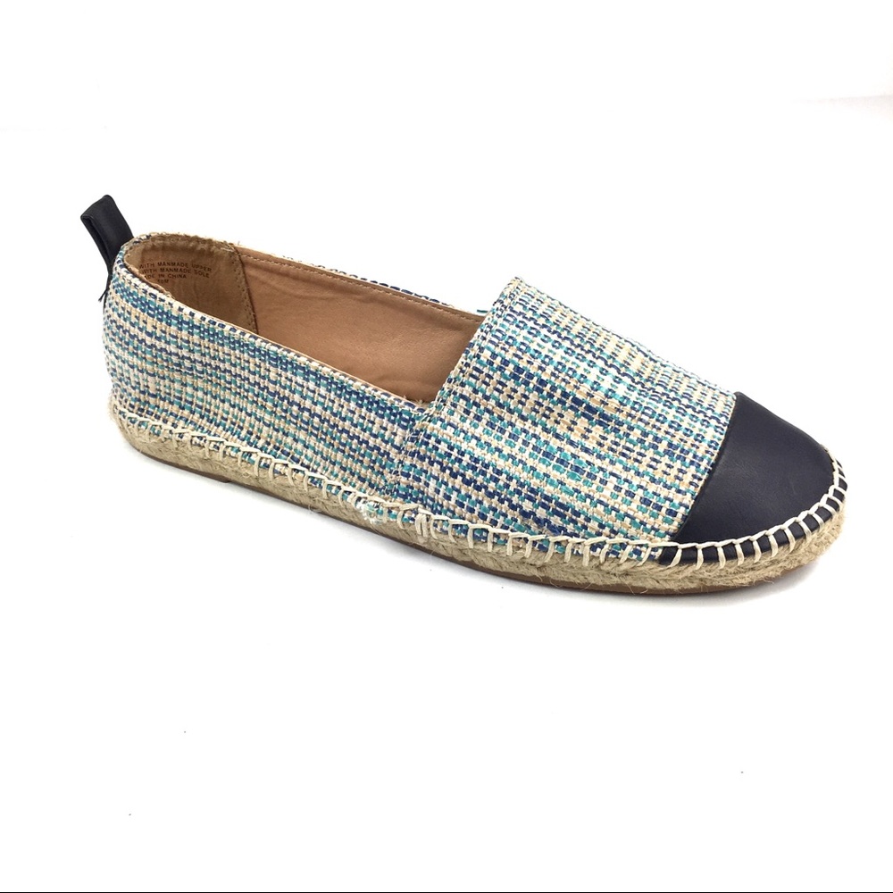 LOFT Navy & White Espadrilles